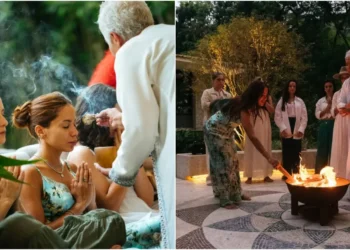 Anitta comemora chegada do outono com ritual ao lado de Angélica e Juliette