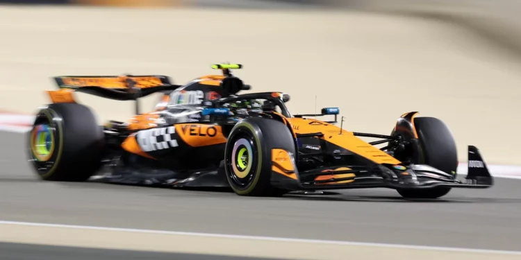 Lando Norris, o mais rápido no primeiro dia de testes
