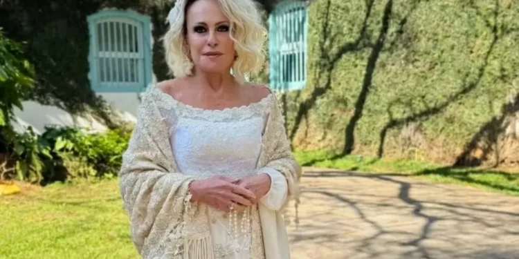 Ana Maria Braga renova votos com marido na Fazenda Primavera