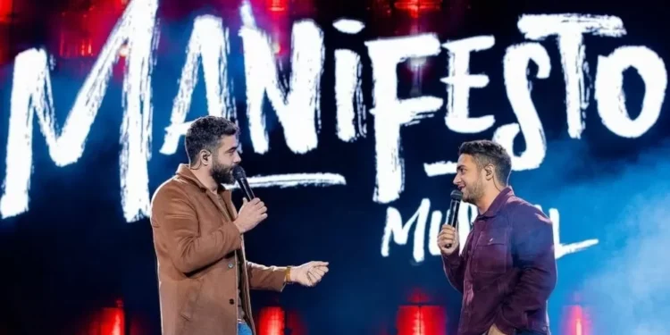Henrique e Juliano apresentam Manifesto Musical com estádio do Palmeiras lotado