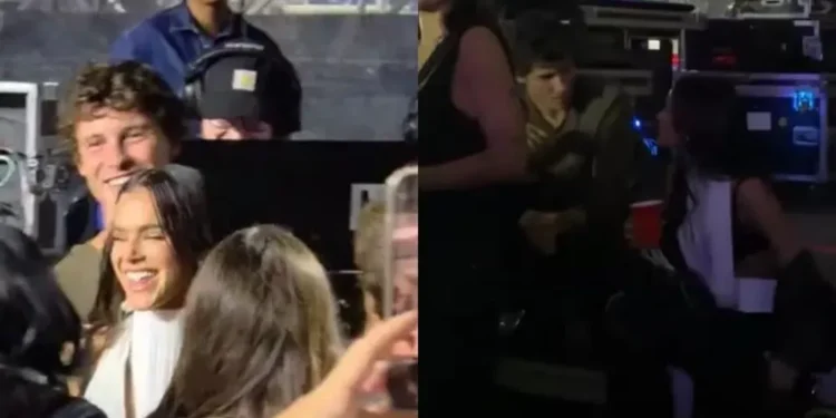 Shawn Mendes e Bruna Marquezine são flagrados juntos em show de Dua Lipa