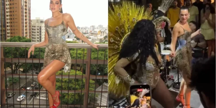 Dua Lipa e Shaw Mendes curtem samba em SP