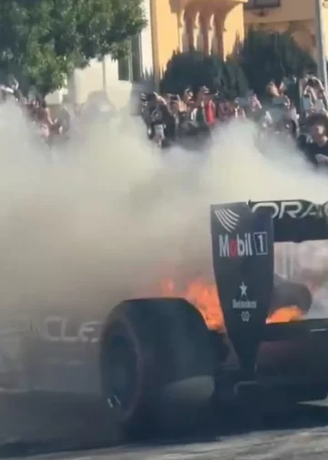 Princípio de incêndio em carro da Fórmula 1